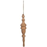 View 15" Light Natural Turned Wood Finial Ornament (2 Pack)
