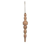 View 15" Light Natural Turned Wood Finial Ornament (2 Pack)