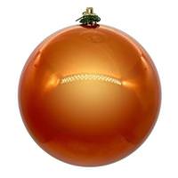 View 4" Burnished Orange Pearl Ball Ornament (6 Pack)