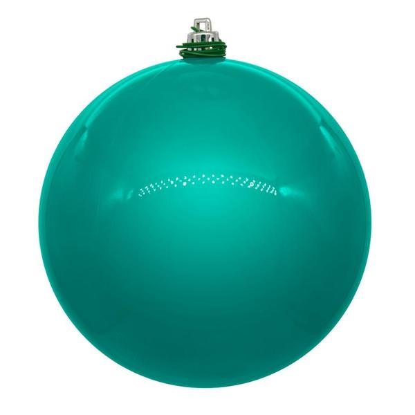 6" Teal Pearl Ball Ornament (4 pack)