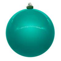 Vickerman 6" Teal Pearl Ball Ornament (4 pack)