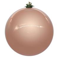 Vickerman 8" Rose Gold Pearl Ball Ornament
