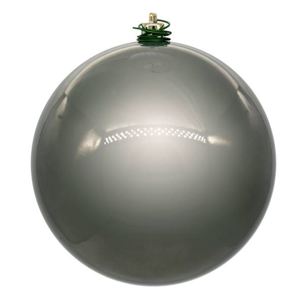10" Limestone Pearl Ball UV Drilled Ornament