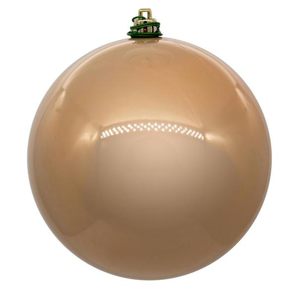 10" Cafe Latte Pearl Ball UV Drilled Ornament