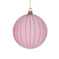 Vickerman 4" Light Pink Round Ball (3 Pack)