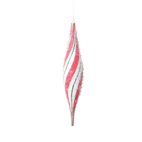 13" Black / Orange / White Shuttle Drop Ornament (2 Pack)
