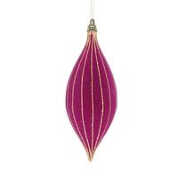 Vickerman 7" Dark Purple Shuttle Drop Ornament (3 Pack)