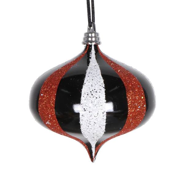 4" Black / White / Orange Onion (4 Pack)