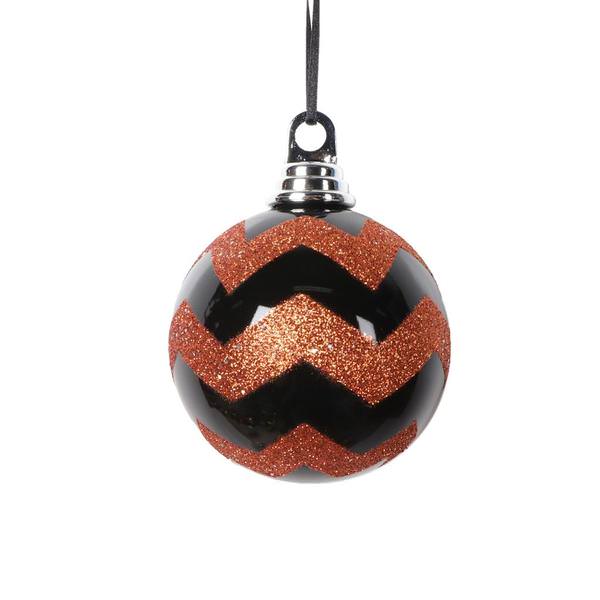 4" Black / Orange Round Ball (4 Pack)