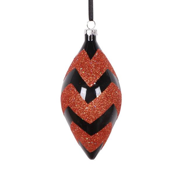 5" Black Orange Shuttle Drop Ornament