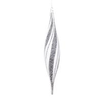 Vickerman 13" White / Black Swirl Shuttle Ornament (2 Pack)