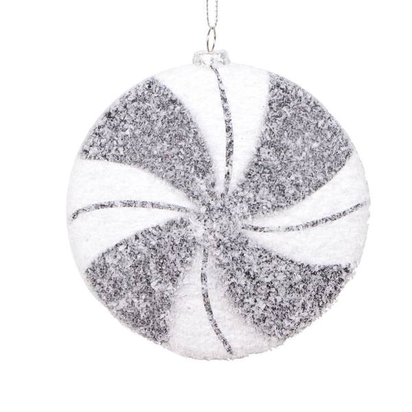 4" White / Black Swirl Flat Ball (4 Pack)