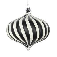 Vickerman 4" White / Black Matte Onion (4 Pack)