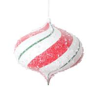 Vickerman 6.3" Red / Green Swirl Onion (2 Pack)