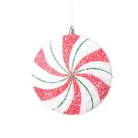Vickerman 6" Red / Green Swirl Flat Ball (2 Pack)