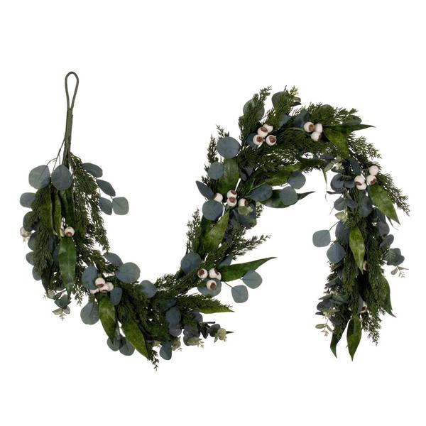 6' Artificial Green Berry Eucalyptus Garland