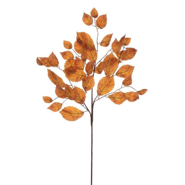 32" Artificial Orange Dried Fern Leaf Spray (3 Pack)