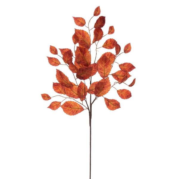 32" Artificial Rust Orange Dried Fern Leaf Spray (3 Pack)