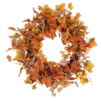 Vickerman 22" Artificial Fall Orange Unlit Wreath