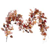 Vickerman 5' Artificial Autumn Orange Leaf Garland