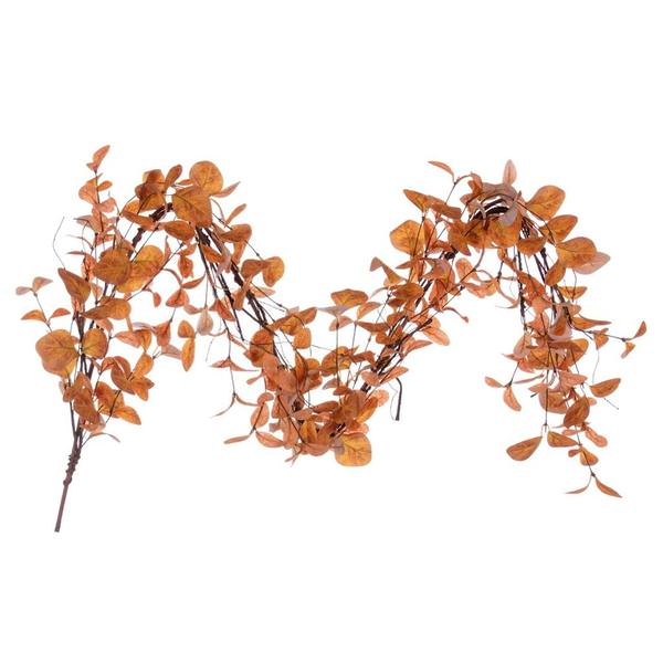 5' Artificial Orange Leaf Garland