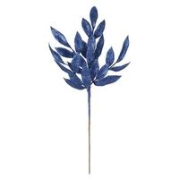 Vickerman 22" Midnight Blue Glitter BayLeaf Spray (12 Pack)