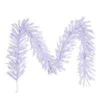 Vickerman 9' x 14" Artificial Flocked White Garland Unlit