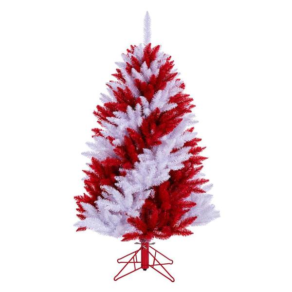 4.5' x 32" Candy Cane Pine Tree Unlit