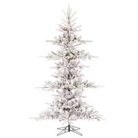 Vickerman 9' x 65" Artificial Flocked Yukon Display Tree 1247 Tips Unlit