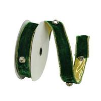 Vickerman 1.5"x30' Emerald Jingle Bells Ribbon