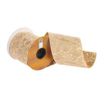 Vickerman 4" x 15' Cream Embroidery Ribbon