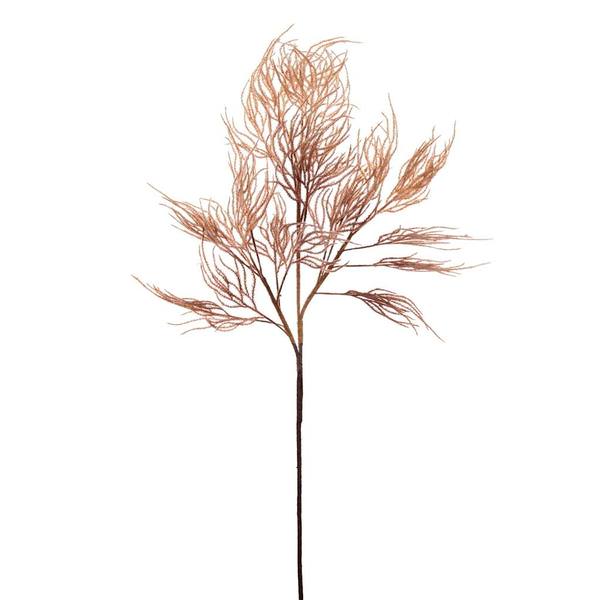 33" Artificial Light Brown Glitter Reed Spray (2 Pack)