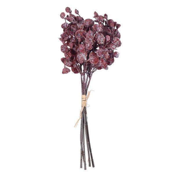 14" Artificial Burgundy Eucalyptus Bundle (3 Pack)