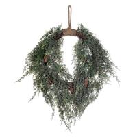 Vickerman 24" Artificial Snow Cedar Pinecone Wreath