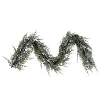 Vickerman 6' Artificial Snow Cedar Hanging Garland with Pinecones