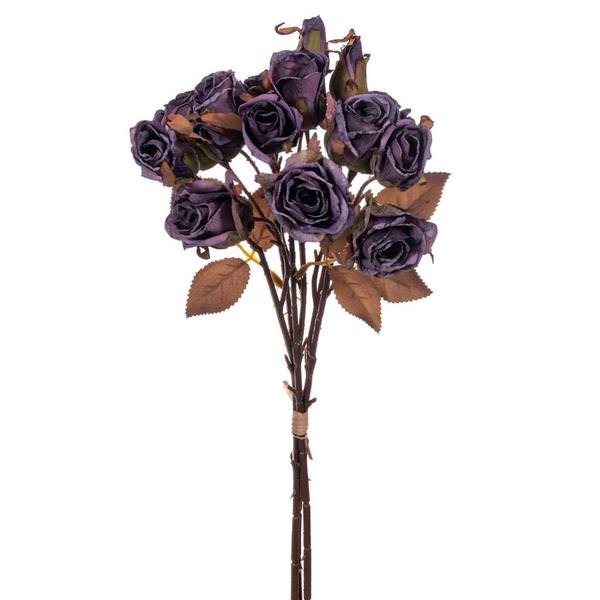 16.5" Artificial Purple Artificial Rose Bundle