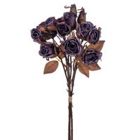 Vickerman 16.5" Artificial Purple Artificial Rose Bundle