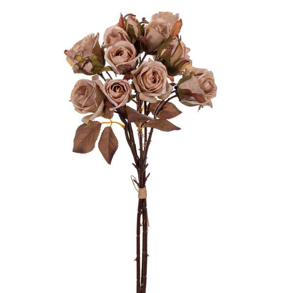 16.5" Artificial Cream Artificial Rose Bundle