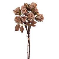 Vickerman 16.5" Artificial Cream Artificial Rose Bundle