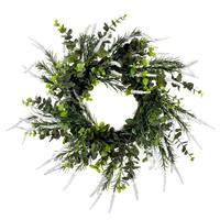 Vickerman 24" Artificial Green Rosemary & Eucalyptus Wreath