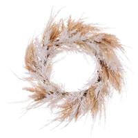 Vickerman 23.5" Artificial Beige Fern Mini Leaves Unlit Wreath