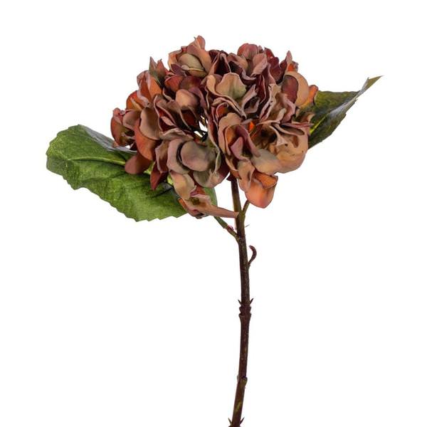 13" Artificial Orange Dried Hydrangea Pick (3 Pack)