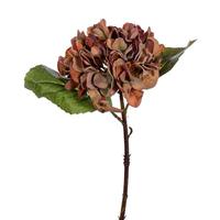 View 13" Artificial Orange Dried Hydrangea Pick (3 Pack)