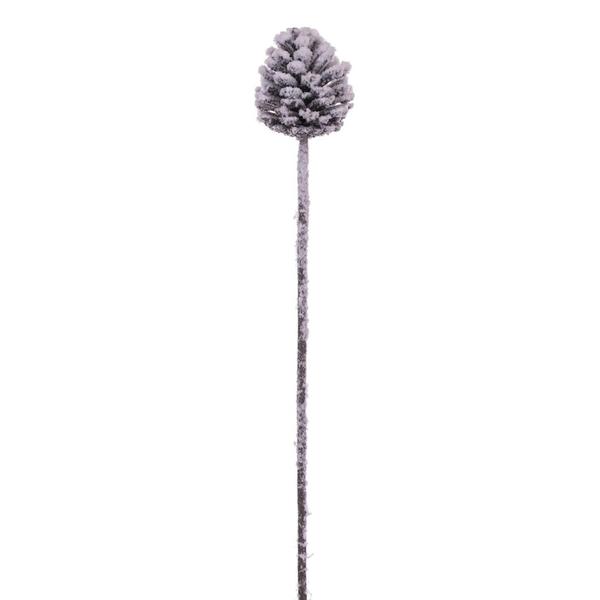 27" Artificial Glitter Snow Pinecone (4 pack)