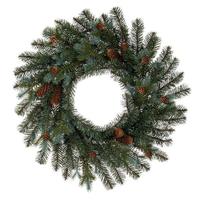 Vickerman 24" Artificial Blue Spruce Pine Cone Wreath