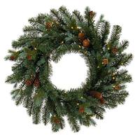 Vickerman 24" Artificial Blue Spruce Pine Cone 50 Warm White Lights