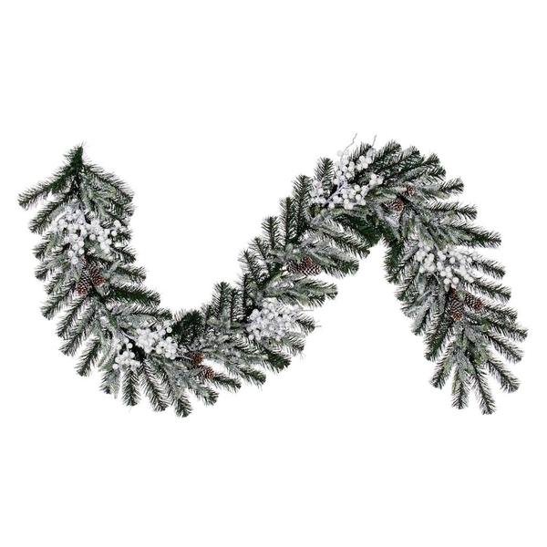 6' x 14" Artificial Frosted Berry Mixed Pine Cone Garland