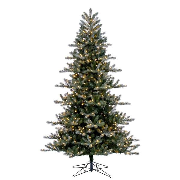 6.5' x 52" Artificial Frosted Danbury Fir 550 Dura-Lit® Warm White LED Lights