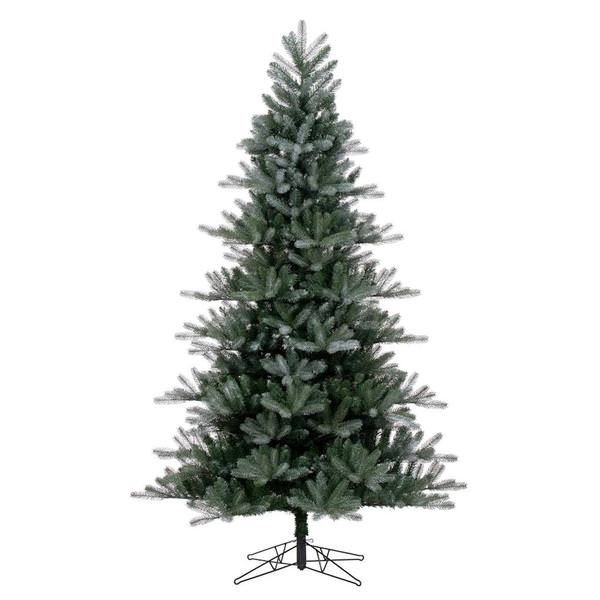 Vickerman 7.5' x 56 inch Frosted Danbury Spruce Artificial Unlit Christmas Tree.