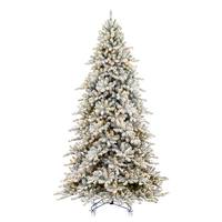 Vickerman 7.5' x 59" Artificial Flocked Bavarian Pine 750 Warm White Mini LED Lights